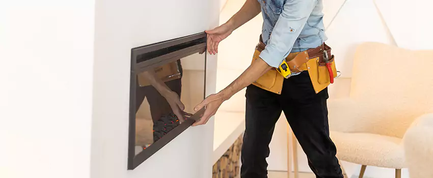 Metal Fireplace Installation in San Bruno, California